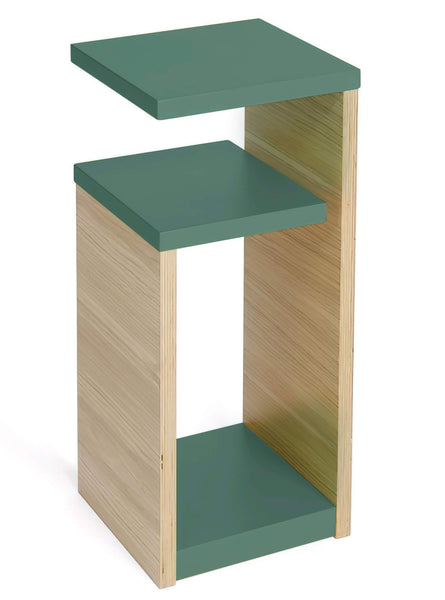 Space saving colourful side table