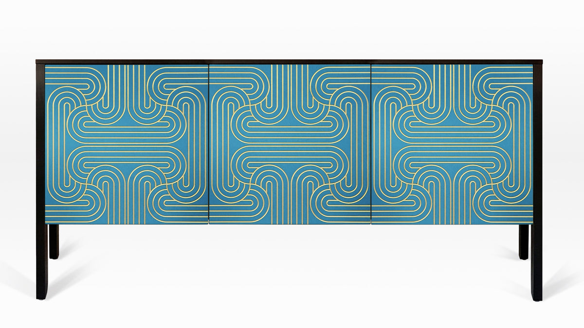 Loop Sideboard Blue 3 door freeshipping - CoucouManou