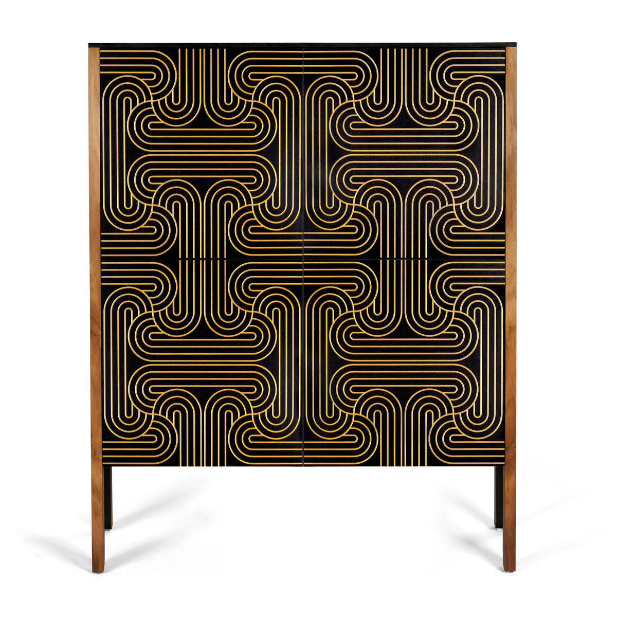 Loop cabinet in gold