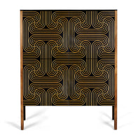 Loop cabinet in gold
