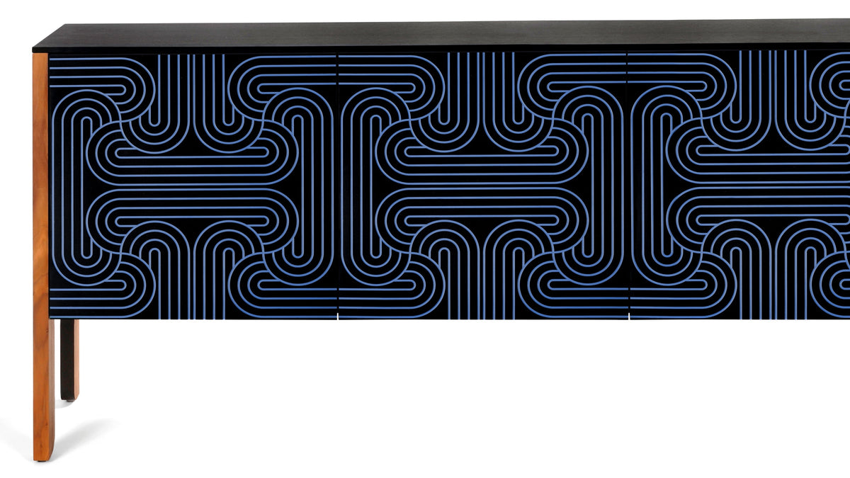 Loop Sideboard Black 3 door freeshipping - CoucouManou