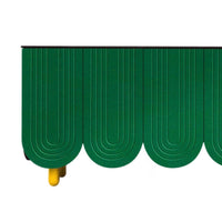 Enfilade verte avec pieds jaunes