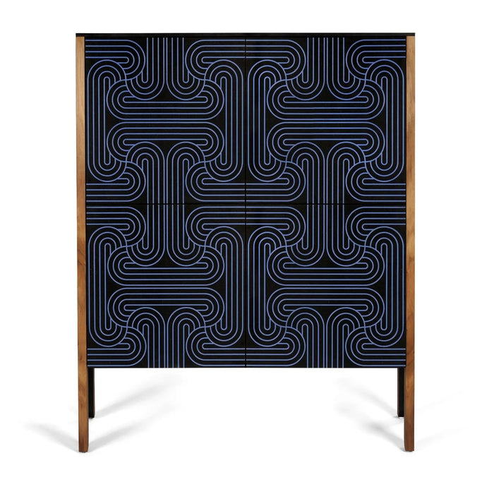 Dark blue Loop Cabinet 4 door