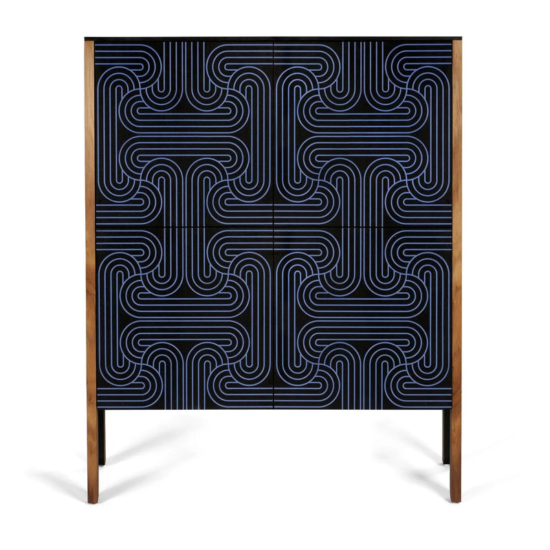 Dark blue Loop Cabinet 4 door