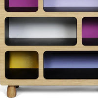 Detail of Boulder Display Unit multi coloured back